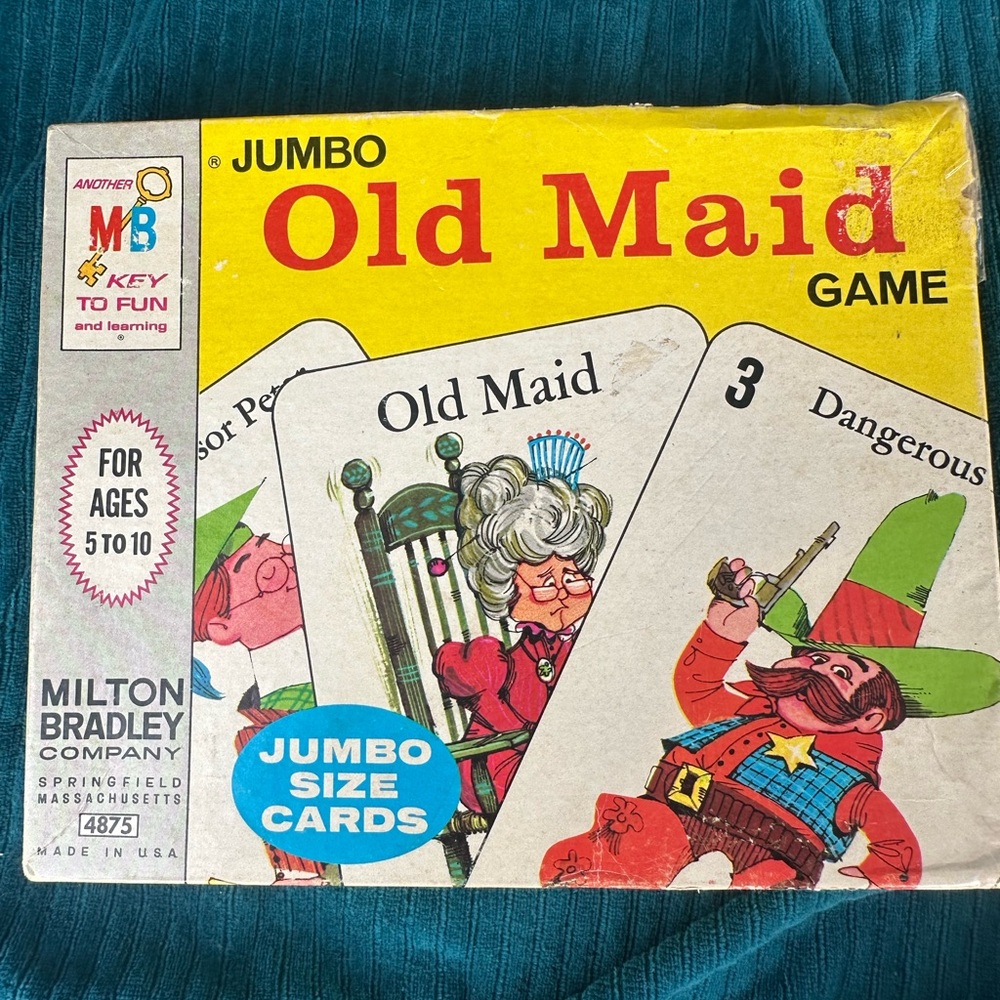 Jumbo Old Maid Game - Colorful Card Set